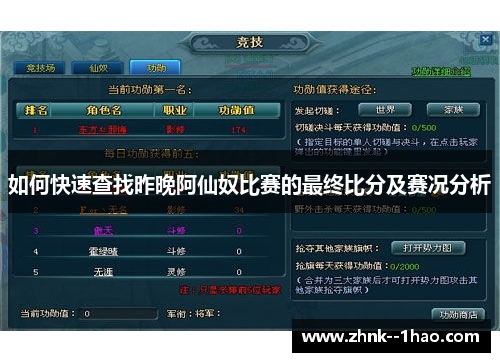如何快速查找昨晚阿仙奴比赛的最终比分及赛况分析